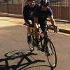Mike Armstrong and Scoob on a Tandem